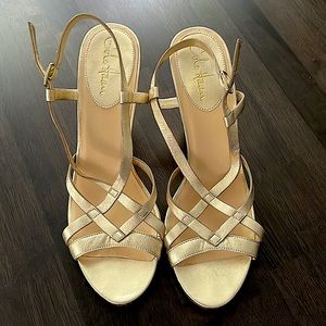 Gorgeous metallic 4 inch heels great quality dress shoes.